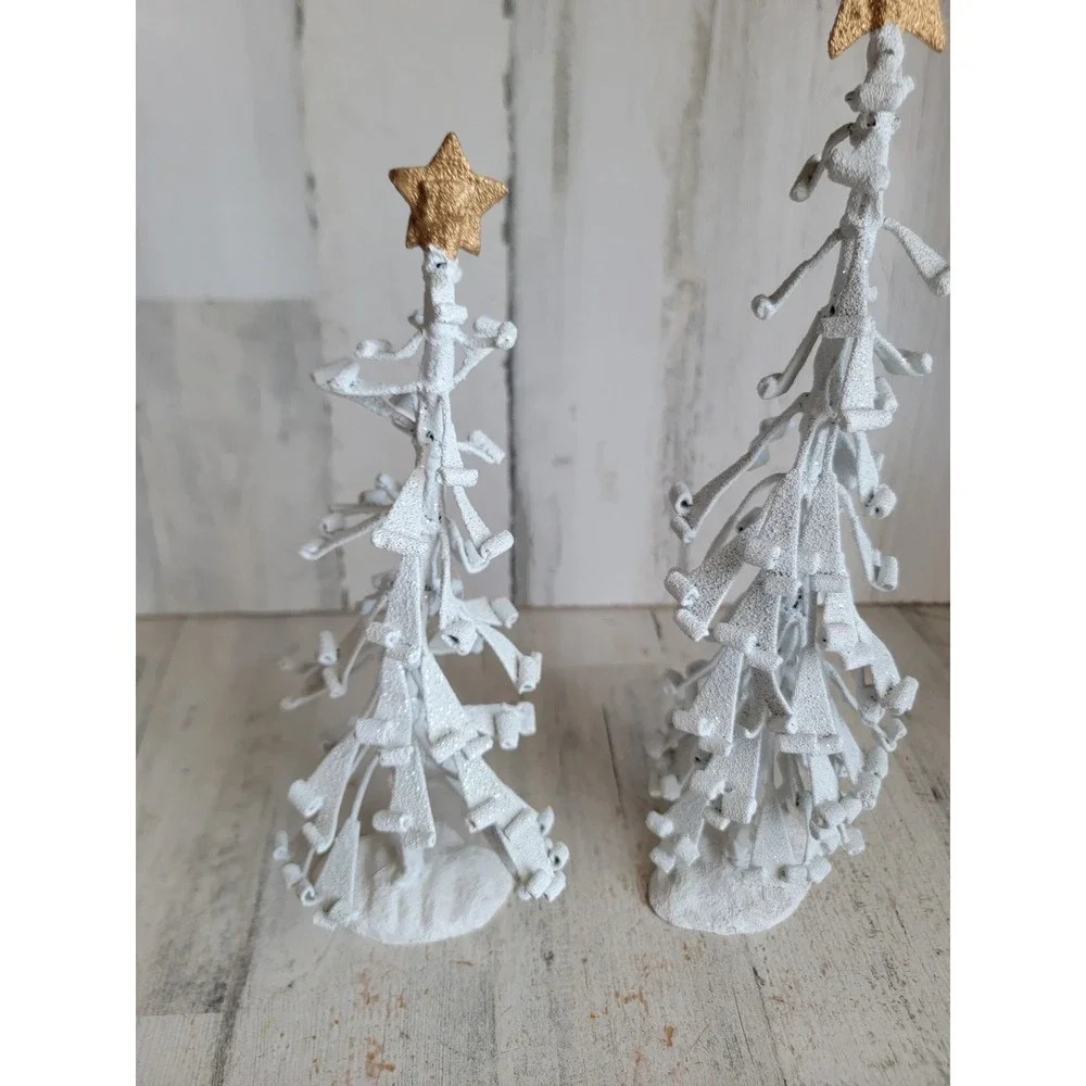 Pacific rim white glitter Xmas tree star Unique Home decor pine set figure